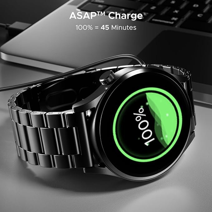 boAt Chrome Horizon, Video Watch Faces, 1.51” AMOLED Display, HRV & VO2 Max, Auto-Activity Detection, Heart Rate & SpO2 Monitor Smart Watch(Steel Black) boAt Chrome Horizon, Video Watch Faces, 1.51” AMOLED Display, HRV & VO2 Max, Auto-Activity Detection, Heart Rate & SpO2 Monitor Smart Watch(Steel Black)