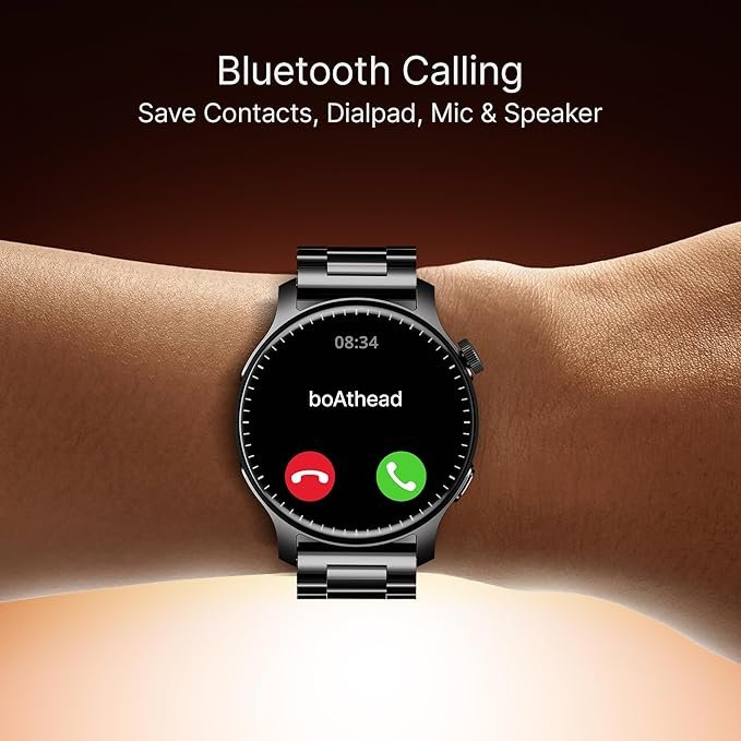 boAt New Launch Ultima Prime smartwatch with 1.43” AMOLED Display, Personalized Fitness Nudges, Functional Crown,100+ Sports Modes, Watch Face Studio (Steel Black) boAt New Launch Ultima Prime smartwatch with 1.43” AMOLED Display, Personalized Fitness Nudges, Functional Crown,100+ Sports Modes, Watch Face Studio (Steel Black)