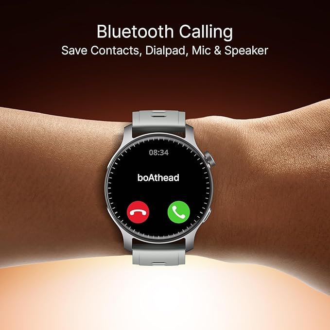 boAt New Launch Ultima Prime smartwatch with 1.43” AMOLED Display, Personalized Fitness Nudges, Functional Crown,100+ Sports Modes, Watch Face Studio (Silver Mist) boAt New Launch Ultima Prime smartwatch with 1.43” AMOLED Display, Personalized Fitness Nudges, Functional Crown,100+ Sports Modes, Watch Face Studio (Silver Mist)