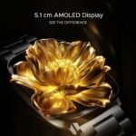 boAt Ultima Regal w/ 2.01”(5.10 cm) Crystal-Clear AMOLED Display, 1000 NITS Brightness,Premium Metal Body, Fitness Smart Watch for Men & Women (Steel Black)