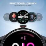 boAt Lunar Vista w/Large 1.52" (3.8 cm) HD Always on Display,550 Nits Brightness, Functional Crown,100+ Sports Mode,  Fitness Smart Watch for Men & Women (Black)