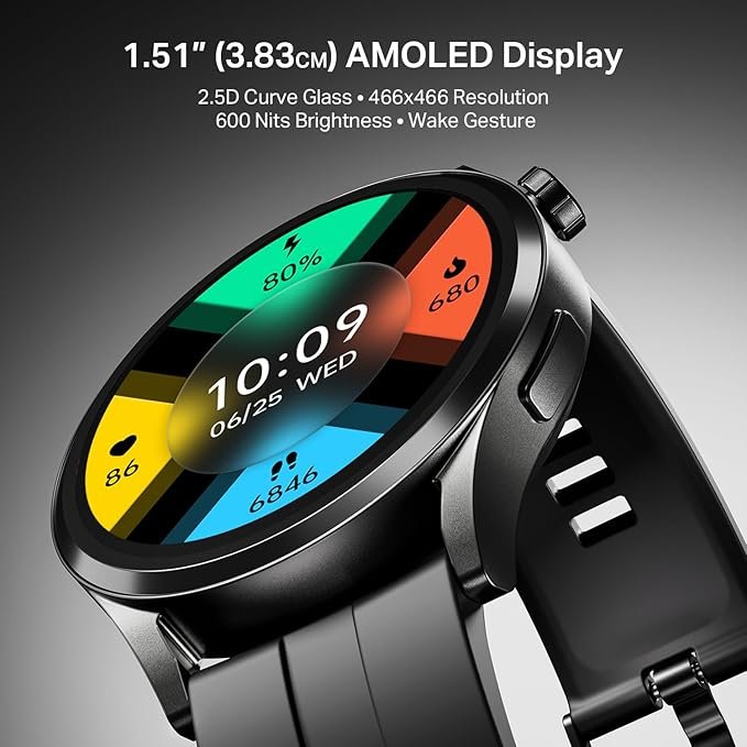 boAt Chrome Horizon, Video Watch Faces, 1.51” AMOLED Display, HRV & VO2 Max, Auto-Activity Detection, HR & SpO2 Monitor Smart Watch(Midnight Black) boAt Chrome Horizon, Video Watch Faces, 1.51” AMOLED Display, HRV & VO2 Max, Auto-Activity Detection, HR & SpO2 Monitor Smart Watch(Midnight Black)