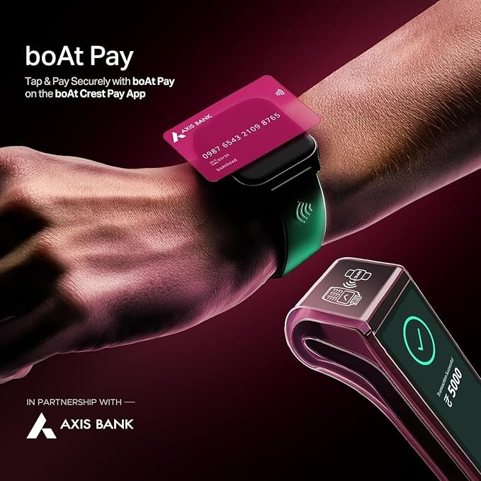 boAt Newly Launched Wave Fortune w/NFC Tap & Pay, 1.96" (4.9 cm) HD Display, Bluetooth Calling, Smart Watch for Men & Women(Active Black) boAt Newly Launched Wave Fortune w/NFC Tap & Pay, 1.96" (4.9 cm) HD Display, Bluetooth Calling, Smart Watch for Men & Women(Active Black)