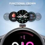 boAt Lunar Vista w/Large 1.52" (3.8 cm) HD Always on Display,550 Nits Brightness, Functional Crown,100+ Sports Mode, Fitness Smart Watch for Men & Women(Cool Grey)