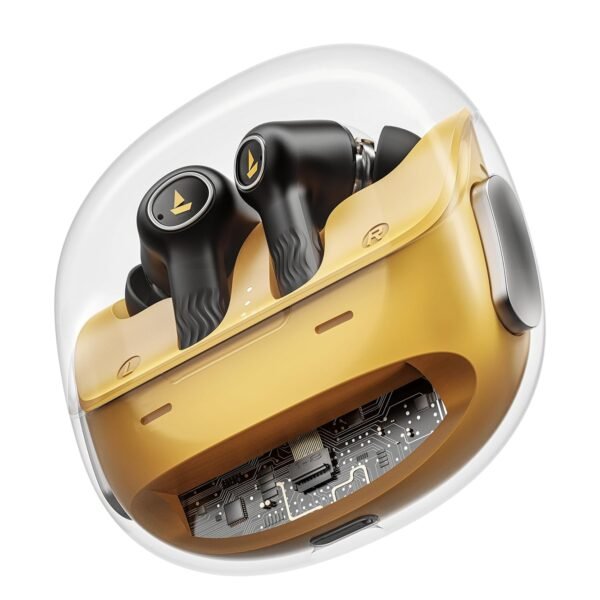 boAt Nirvana Crystl (2025 Launch), Transparent Case,Spatial Audio, ANC(~32dB), 100Hrs Battery,4Mics ENx,App Support, Bluetooth Earbuds (Yellow Pop) boAt Nirvana Crystl (2025 Launch), Transparent Case,Spatial Audio, ANC(~32dB), 100Hrs Battery,4Mics ENx,App Support, Bluetooth Earbuds (Yellow Pop)