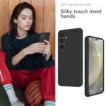 Silicone Soft Back Cover Case for Samsung Galaxy S24 5G (Black)\ Camera Lens Protector\ Membrane Scratch Guard\ Tempered Glass (4 Combo) Silicone Soft Back Cover Case for Samsung Galaxy S24 5G (Black)\ Camera Lens Protector\ Membrane Scratch Guard\ Tempered Glass (4 Combo)