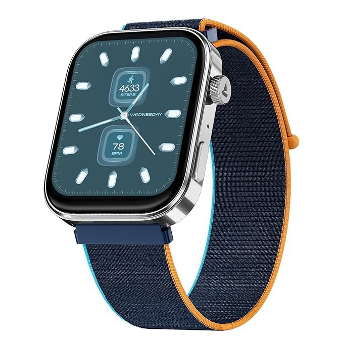 Boat Chrome Endeavour, 1.96” (4.97 cm) AMOLED Display, AI Coach Health Insights, Advanced S1 Processor, Auto Heart Rate, HRV, VO2 Max, Stress, TBT, IP68, Smart Watch for Men & Women (Fusion Blue) Boat Chrome Endeavour, 1.96” (4.97 cm) AMOLED Display, AI Coach Health Insights, Advanced S1 Processor, Auto Heart Rate, HRV, VO2 Max, Stress, TBT, IP68, Smart Watch for Men & Women (Fusion Blue)