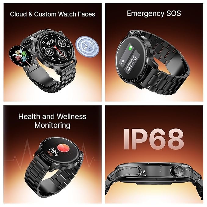 boAt New Launch Ultima Prime smartwatch with 1.43” AMOLED Display, Personalized Fitness Nudges, Functional Crown,100+ Sports Modes, Watch Face Studio (Steel Black) boAt New Launch Ultima Prime smartwatch with 1.43” AMOLED Display, Personalized Fitness Nudges, Functional Crown,100+ Sports Modes, Watch Face Studio (Steel Black)