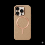 iPhone 14 Pro Magnetic Case Clear, Compatible with Magsafe Charging, Slim Fit Protective Phone Case (Brown)