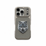 Back Cover Case Compatible with iPhone 17 Pro Max Case with Magsafe- Leather- Husky (Grey)