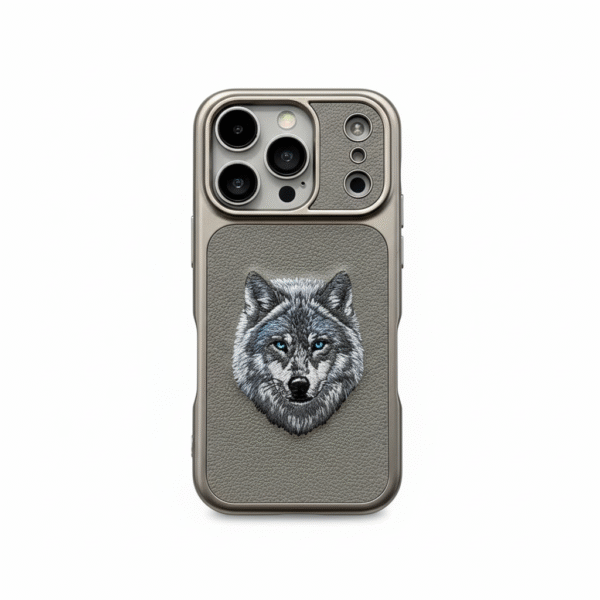 Back Cover Case Compatible with iPhone 17 Pro Max Case with Magsafe- Leather- Husky (Grey)