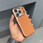 Back Cover for iPhone 17 Pro Max | Luxury Soft PU Leather Case with Shockproof Protection | Magsafe-Brown
