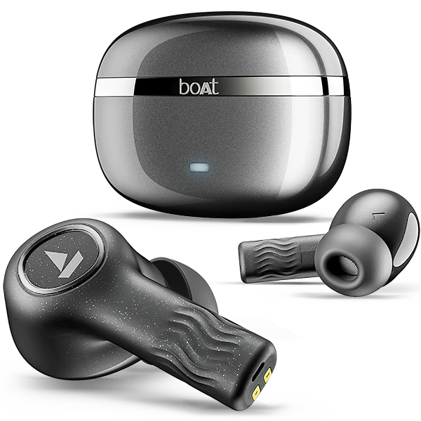 boAt Nirvana Ion ANC Pro, Hi-Res Audio LDAC,ANC(~32dB), 120Hrs Battery, App Support, TWS in Ear Earbuds Wireless Earphones with mic Crystal black