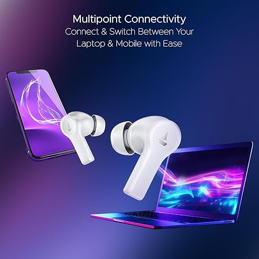 boAt Nirvana Lucid w/ 32 dB ANC, Multi-Point Connectivity, in-Ear Detection, 60HRS Playback, Hearables App, 4 Mics ENx, IPX5 Truly Wireless in Ear Earbuds, TWS Ear Buds (Zinc White) boAt Nirvana Lucid w/ 32 dB ANC, Multi-Point Connectivity, in-Ear Detection, 60HRS Playback, Hearables App, 4 Mics ENx, IPX5 Truly Wireless in Ear Earbuds, TWS Ear Buds (Zinc White)