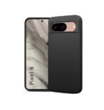 4 in 1 Combo Pack for Google Pixel 8 – Black (Back Cover + Camera Lens Protector + Tempered Glass + Unbreakable Film)