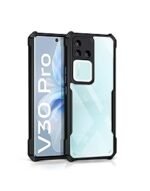 3 in 1 Combo Pack for Vivo V30 Pro 5G – Eagle Black Cover (Back Cover + Camera Lens Protector + Tempered Glass)