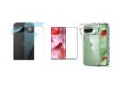 4 in 1 Combo Pack for Google Pixel 9 Pro – Transparent (Back Cover + Camera Lens Protector + Tempered Glass + Unbreakable Film)
