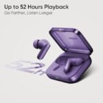 realme Earbuds Air 7 True Wireless,12.4mm Dynamic Bass Drivers,52Hrs Playtime,52dB Hybrid ANC,6 Mic ENC,45ms Low Latency,360° Spatial Audio,Hi-Res LHDC,IP55 Dust & Water Resistant,BT v5.4 (Lavender Purple)