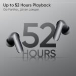 realme Earbuds Air 7 True Wireless,12.4mm Dynamic Bass Drivers,52Hrs Playtime,52dB Hybrid ANC,6 Mic ENC,45ms Low Latency,360° Spatial Audio,Hi-Res LHDC,IP55 Dust & Water Resistant,BT v5.4 (SlateGrey)