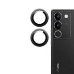 Vivo V29 Pro 5G Combo Set | Leather Flip Back Cover with Magnetic Wallet ) + Tempered Glass + Camera Lens Glass (Blue)