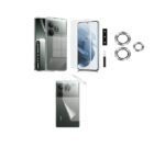 4 in 1 Combo Pack for Realme GT 6 \Realme GT 6T 5G –Transparent (Back Cover + Camera Lens Protector + Tempered Glass + Unbreakable Membrane)