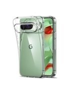 4 in 1 Combo Pack for Google Pixel 9 Pro – Transparent (Back Cover + Camera Lens Protector + Tempered Glass + Unbreakable Film)