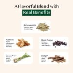 Colvod Turmeric Ashwagandha Herbal Tea Bags (100 Bags) | Caffeine Free | Pure Herbal Blend - Turmeric, Ashwagandha, Lemongrass, Black Pepper & Licorice | Resealable Ziplock Pouch