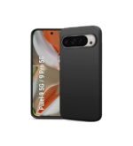 4 in 1 Combo Pack for Google Pixel 9 – Black (Back Cover + Camera Lens Protector + Tempered Glass + Unbreakable Film)