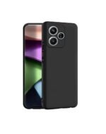 4 in 1 Combo Pack for Realme GT 6, Realme GT 6T 5G –Black (Back Cover + Camera Lens Protector + Tempered Glass + Unbreakable Membrane)