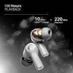 boAt Nirvana Crystl (2025 Launch), Transparent Case,Spatial Audio, ANC(~32dB), 100Hrs Battery,4Mics ENx,App Support, Bluetooth Earbuds, TWS Ear Buds Wireless Earphones with mic (Yellow)