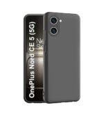3 in 1 Combo Pack for OnePlus Nord CE 5 – Silicone Black Back Cover (Back Cover + Camera Lens Protector + Tempered Glass)