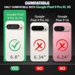 4 in 1 Combo Pack for Google Pixel 9 Pro XL – Transparent (Back Cover + Camera Lens Protector + Tempered Glass + Unbreakable Film)