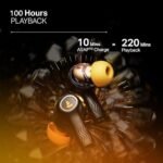 boAt Nirvana Crystl (2025 Launch), Transparent Case,Spatial Audio, ANC(~32dB), 100Hrs Battery,4Mics ENx,App Support, Bluetooth Earbuds, TWS Ear Buds Wireless Earphones with mic (Yellow)