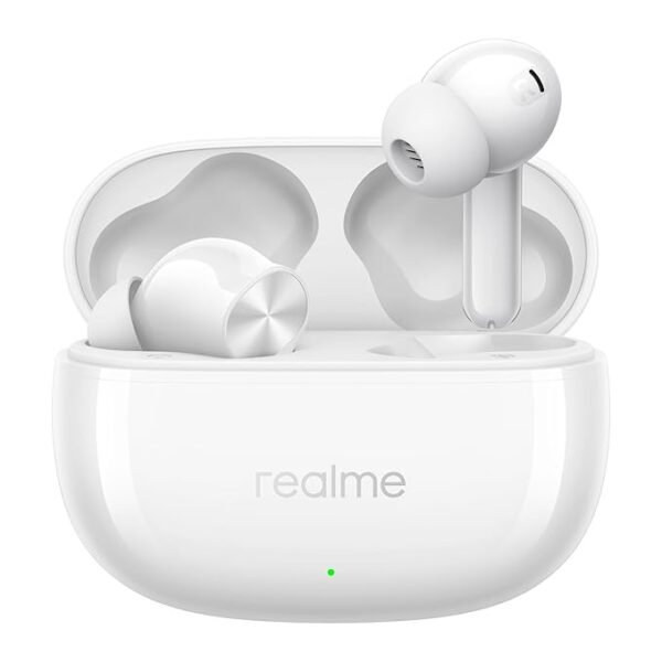 realme Buds T200x True Wireless Earbuds with 12.4mm Dynamic Bass Drivers, 25 dB ANC, Quad Mic, 45ms Latency, Upto 48 Hrs Playback, Fast Charge, IP55 Rated, BT 5.4 (White)