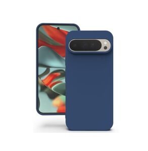 4 in 1 Combo Pack for Google Pixel 9 Pro XL – Blue (Back Cover + Camera Lens Protector + Tempered Glass + Unbreakable Film)