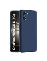 3 in 1 Combo Pack for OnePlus Nord CE 5 – Silicone Blue Back Cover (Back Cover + Camera Lens Protector + Tempered Glass)