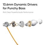 realme Buds Wireless 5 ANC in Ear Bluetooth Headphones,50dB ANC, 13.6mm Dynamic Bass Driver,360° Spatial Audio,45ms Low