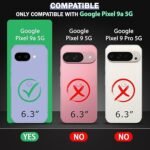 4 in 1 Combo Pack for Google Pixel 9A – Transparent (Back Cover + Camera Lens Protector + Tempered Glass + Unbreakable Film)