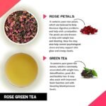 Colvod Rose Green Tea - (50bag,100bag,250gm,500gm) Loose Leaves | Rose Tea Helps Lose Weight, Boosts Digestion, Relieves Anxiety, Increases Skin Glow | Green Tea with Rose