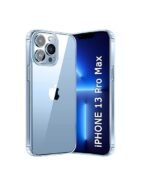 4 in 1 Combo Pack for iPhone 13 pro Max- Transparent (Back Cover + Camera Lens Protector + Tempered Glass + Unbreakable Film)