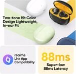 realme Buds T110 Bluetooth Truly Wireless in Ear Earbuds with mic Compatible with realme, AI ENC for Calls, Google Fast Pair, 38 Hours Total Playback with and Low Latency Gaming Mode(Green)