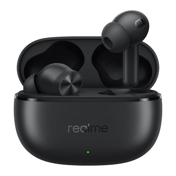 realme Buds T200x True Wireless Earbuds with 12.4mm Dynamic Bass Drivers, 25 dB ANC, Quad Mic, 45ms Latency, Upto 48 Hrs Playback, Fast Charge, IP55 Rated, BT 5.4 (Black)