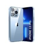 4 in 1 Combo Pack for iPhone 13 pro -Transparent (Back Cover + Camera Lens Protector + Tempered Glass + Unbreakable Film)