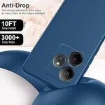 4 in 1 Combo Pack for Realme GT 6 \Realme GT 6T 5G –Blue (Back Cover + Camera Lens Protector + Tempered Glass + Unbreakable Membrane)