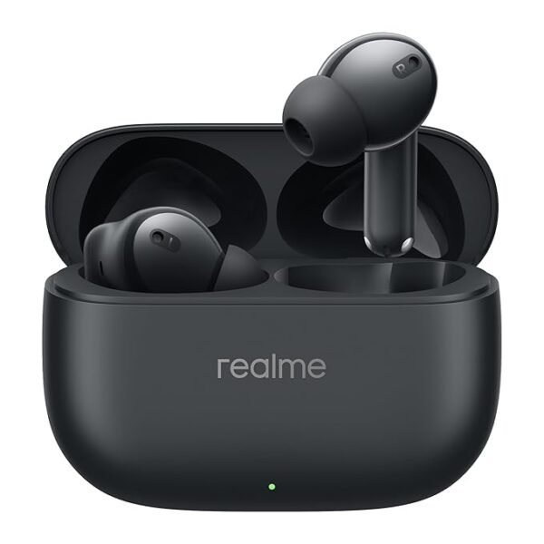 realme Buds T310 True Wireless in-Ear Earbuds with 46dB Hybrid ANC, 360° Spatial Audio, 12.4mm Dynamic Bass Driver, Upto 40Hrs Battery and Fast Charging (Vibrant Black)