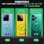 4 in 1 Combo Pack for Realme GT 7 5G –Black (Back Cover + Camera Lens Protector + Tempered Glass + Unbreakable Membrane)