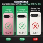 4 in 1 Combo Pack for Google Pixel 9 Pro – Black (Back Cover + Camera Lens Protector + Tempered Glass + Unbreakable Film)