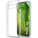 4 in 1 Combo Pack for Google Pixel 8A – Transparent (Back Cover + Camera Lens Protector + Tempered Glass + Unbreakable Film)
