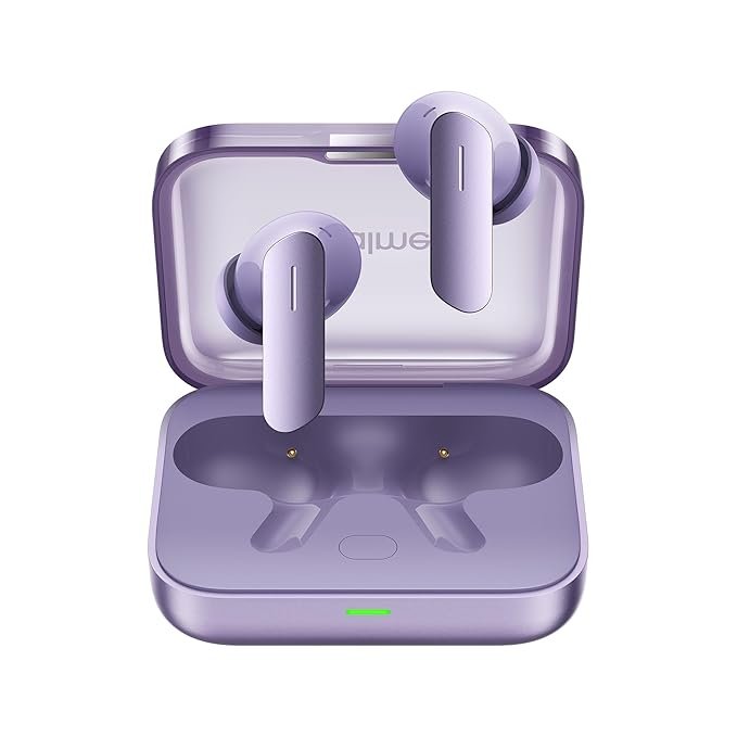 realme Earbuds Air 7 True Wireless,12.4mm Dynamic Bass Drivers,52Hrs Playtime,52dB Hybrid ANC,6 Mic ENC,45ms Low Latency,360° Spatial Audio,Hi-Res LHDC,IP55 Dust & Water Resistant,BT v5.4 (Lavender Purple)