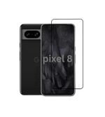 4 in 1 Combo Pack for Google Pixel 8 – Black (Back Cover + Camera Lens Protector + Tempered Glass + Unbreakable Film)